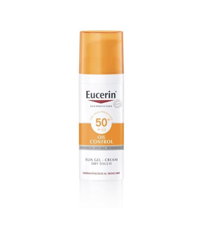 EUCERIN SUN SENSITIVE PROTECT GEL-CRÈME OIL CONTROL TOUCHER SEC IP50+ PEAU GRASSE