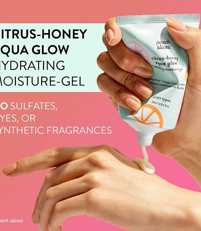 Peach slices glow texture