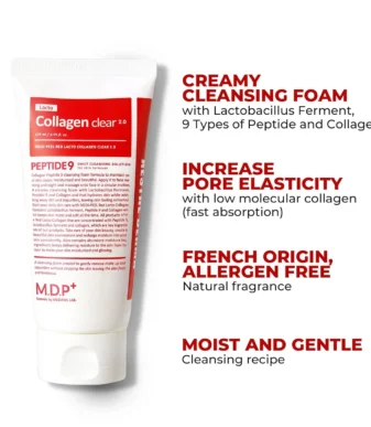 MEDIPEELREDLACTOCOLLAGENCLEARFOAMCLEANSER2.0PEPTIDE9benefits